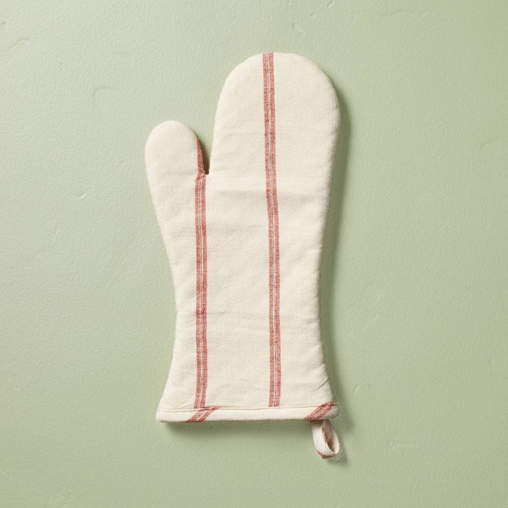 Stripe Oven Mitt Natural/Red - Hearth & Hand Magnolia,‎ Target Christmas 2023